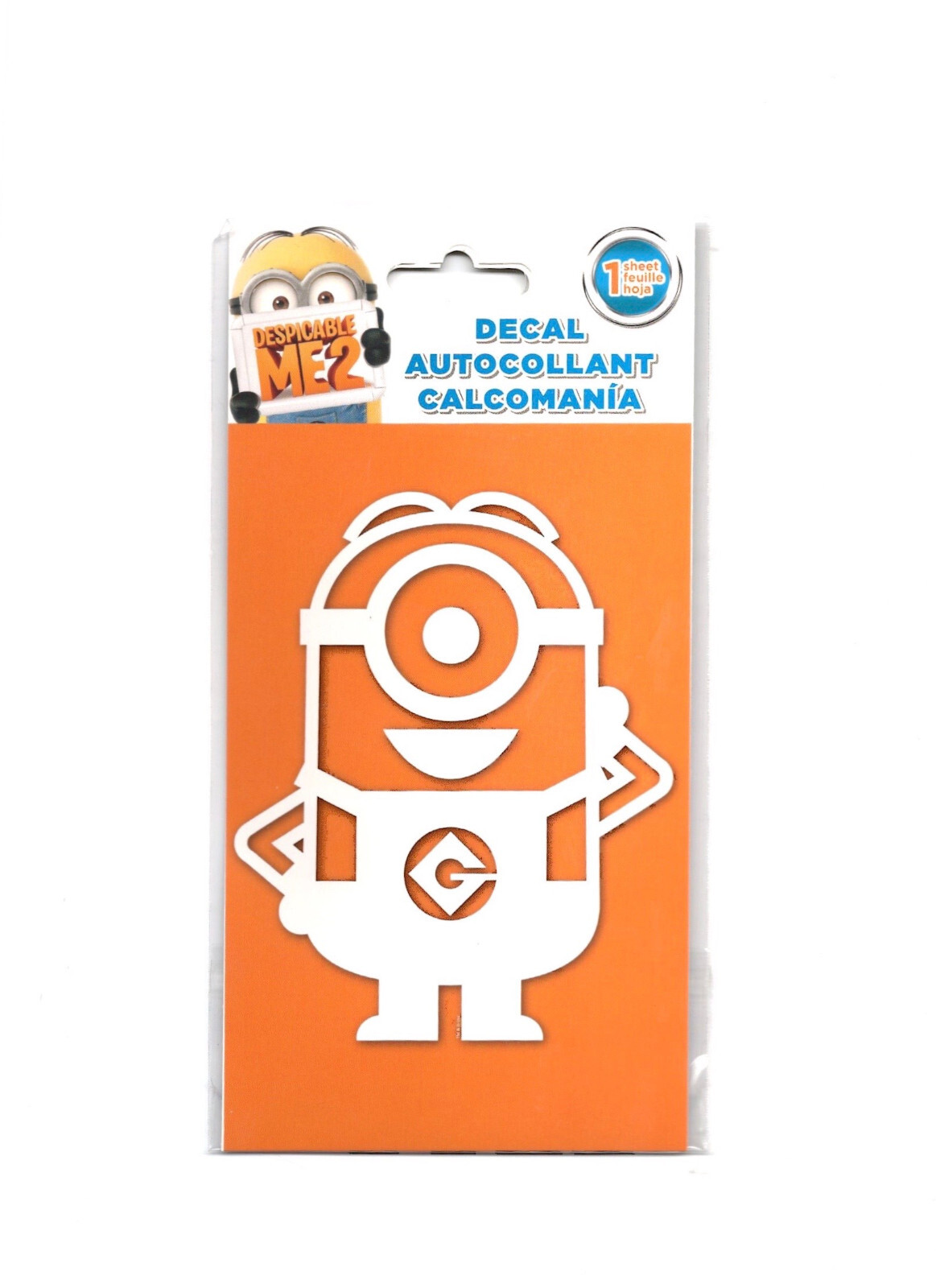 NEW Despicable Me Minions 5″ x 3.75″ Vinyl + Clear Vehicle Car Decal