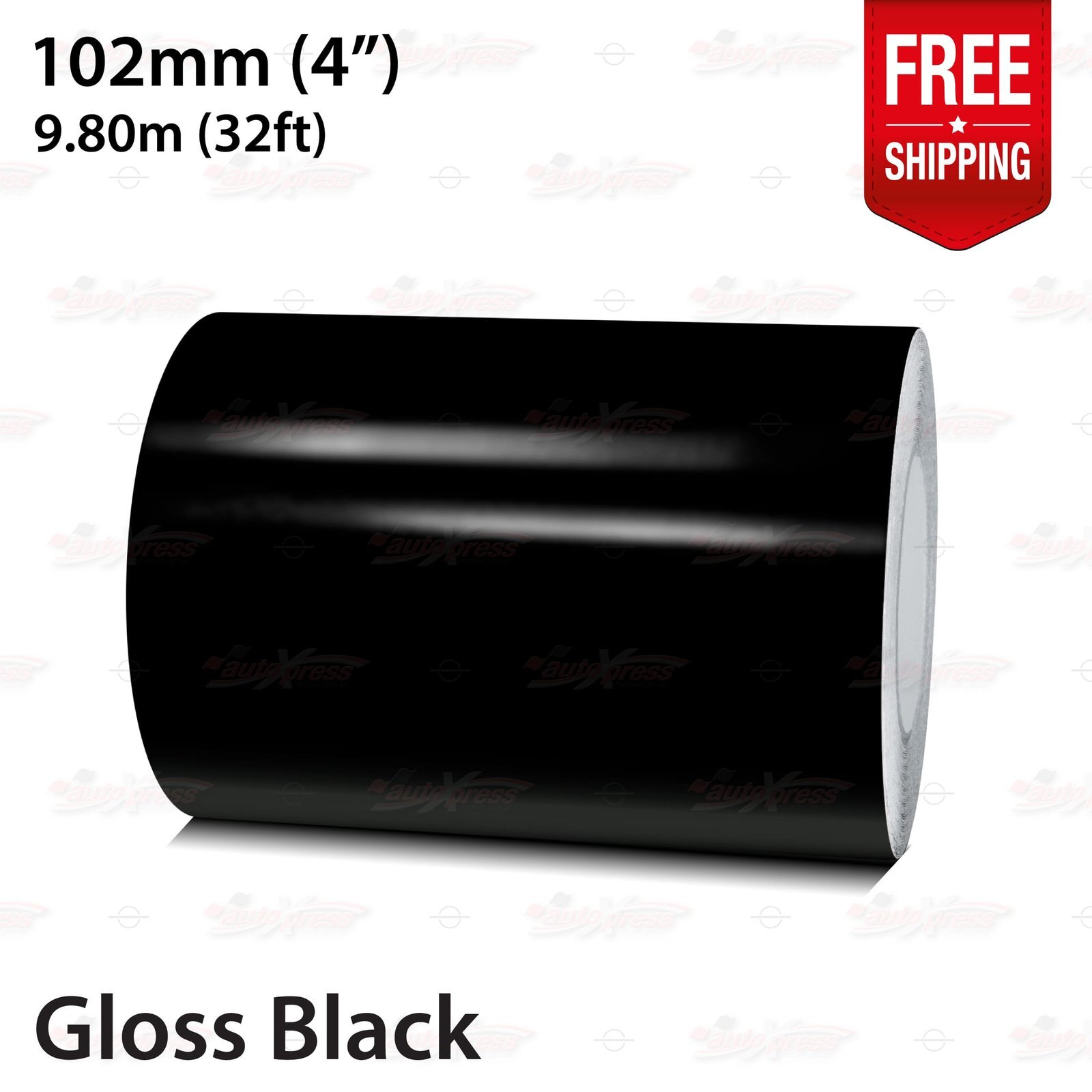 GLOSS BLACK 4″ 102mm Roll PIN STRIPE Car Striping Line TAPE Decal Vinyl Sticker