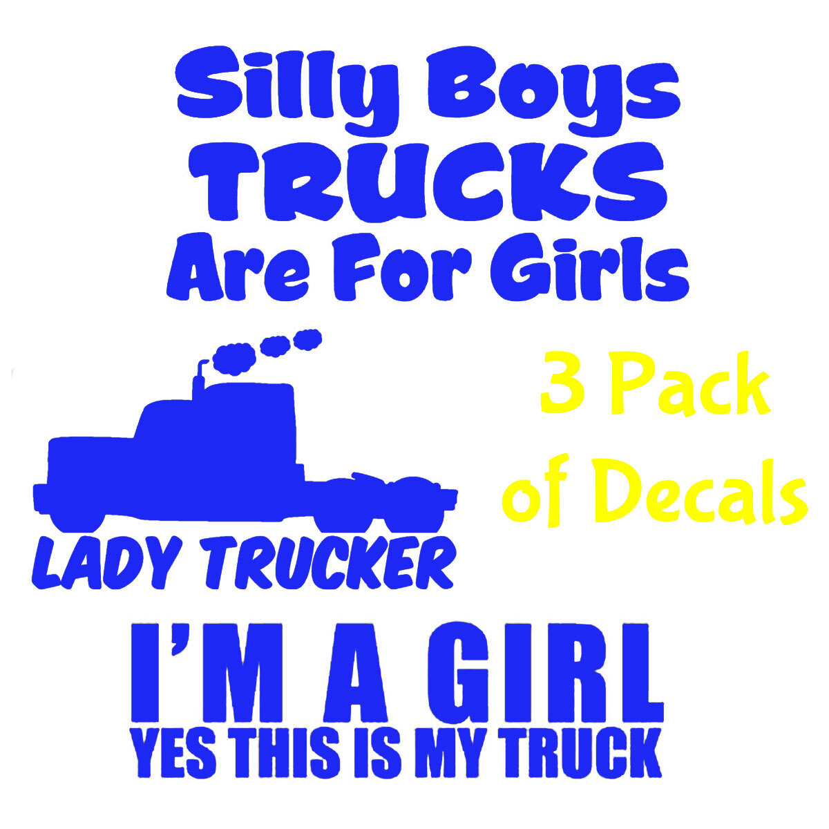 Lady Trucker Yes This is My Truck Vinyl Decal Truck Window Tablet Tumbler Laptop