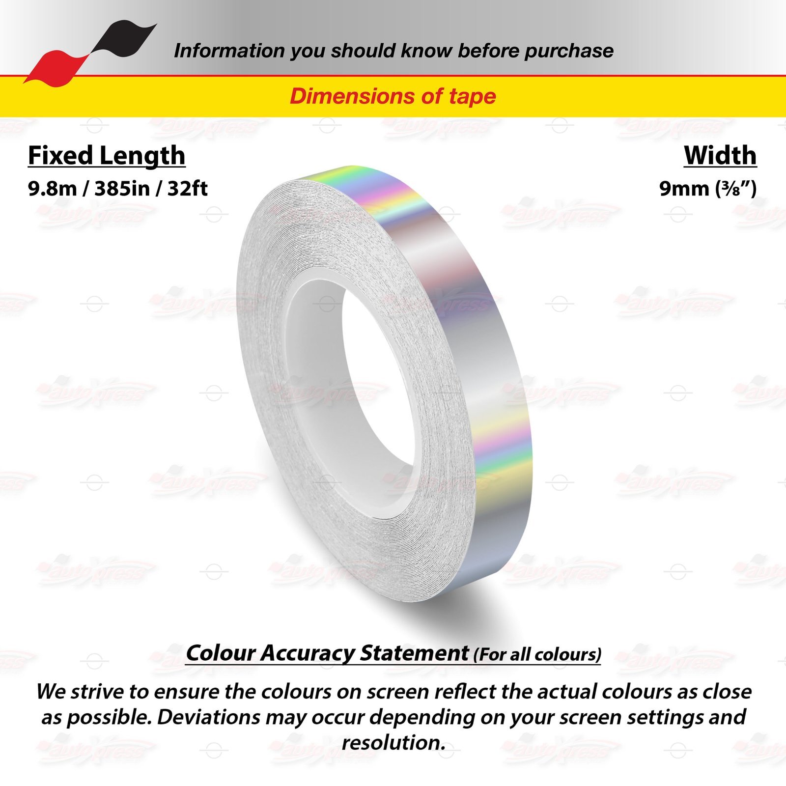 3/8″ Roll Vinyl Pinstriping Pin Stripe Solid Line Car Tape Decal Stickers 9mm