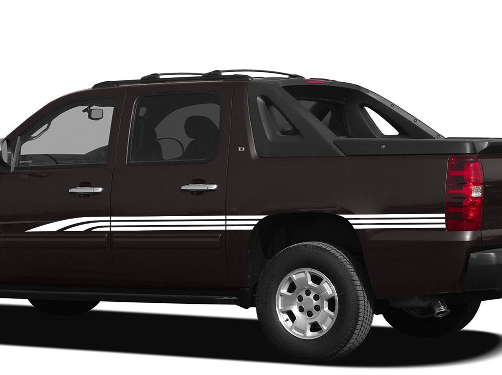 Graphic Side Rally Bar Car Sticker Set For Chevrolet Avalanche Waist Line Decals