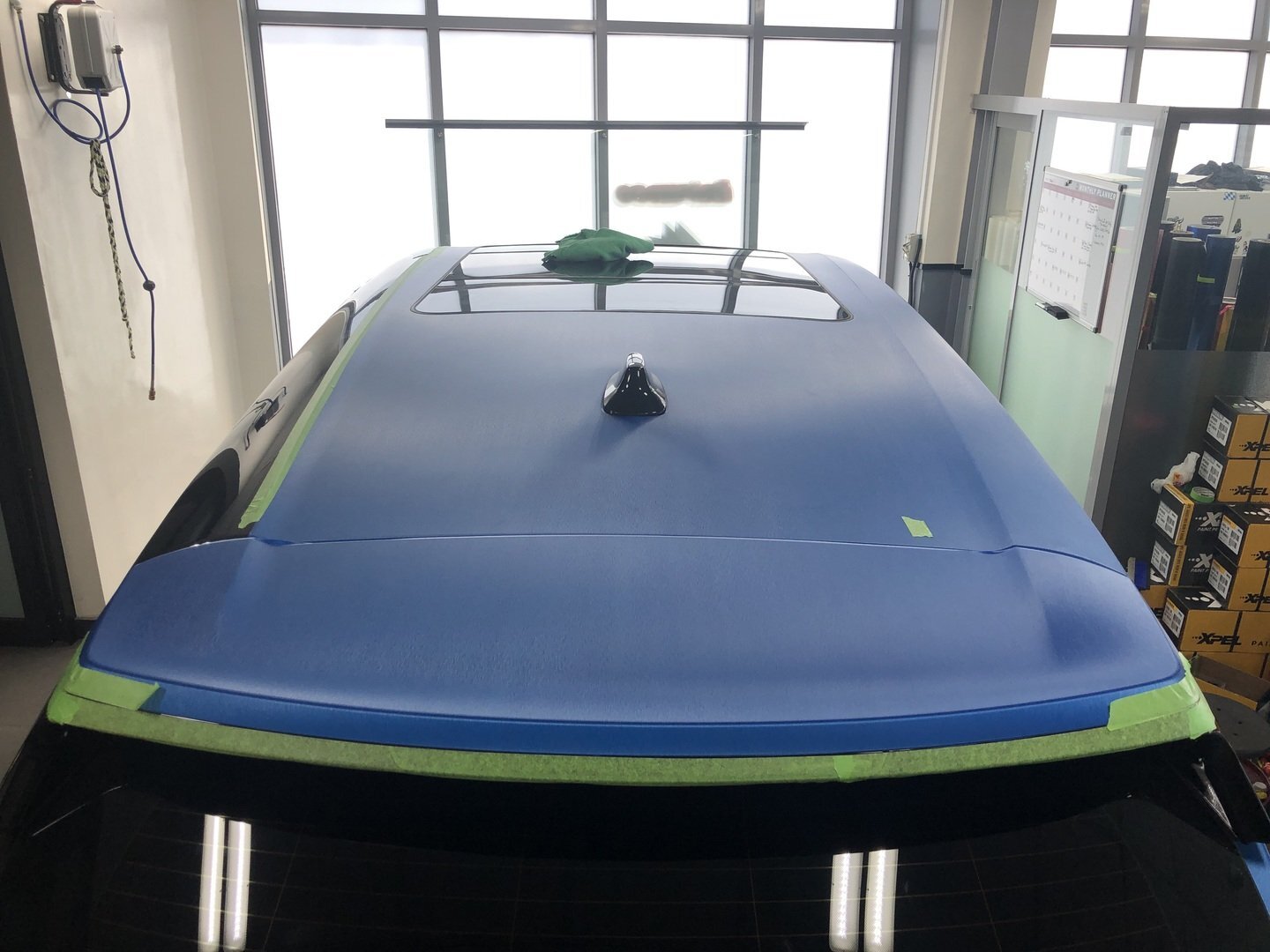 VVivid Xpo Metallic Blue Brushed Steel Vinyl Wrap Film | V164
