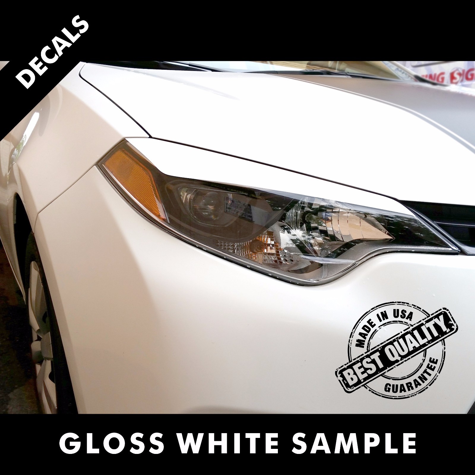 Toyota Corolla LE Pre-Cut Eyelid Decals Vinyl Set 2015 to 2017 |43