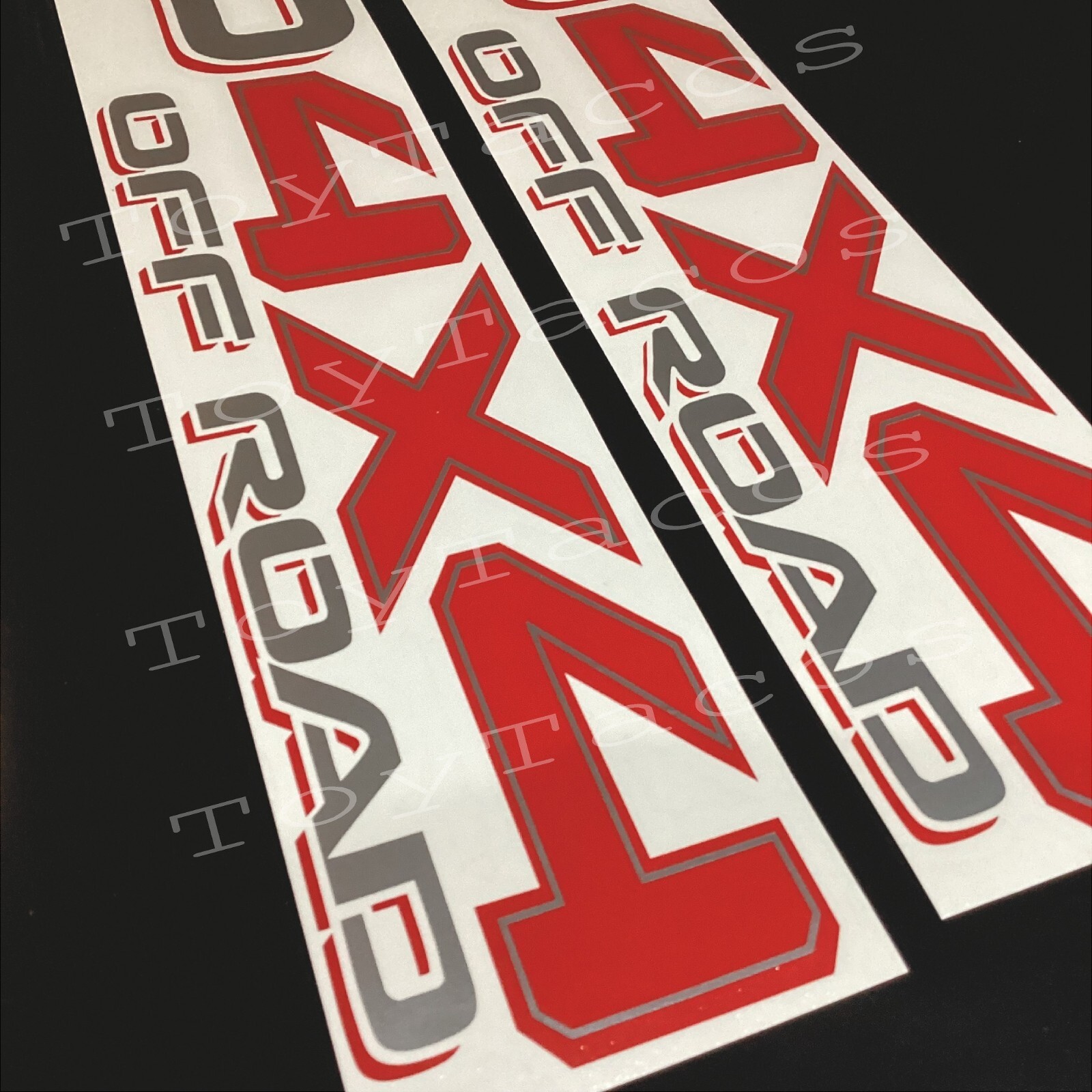 TRD 4×4 OFF ROAD DECALS Silver Red Toyota Tacoma Tundra Vehicle Vinyl Stickers
