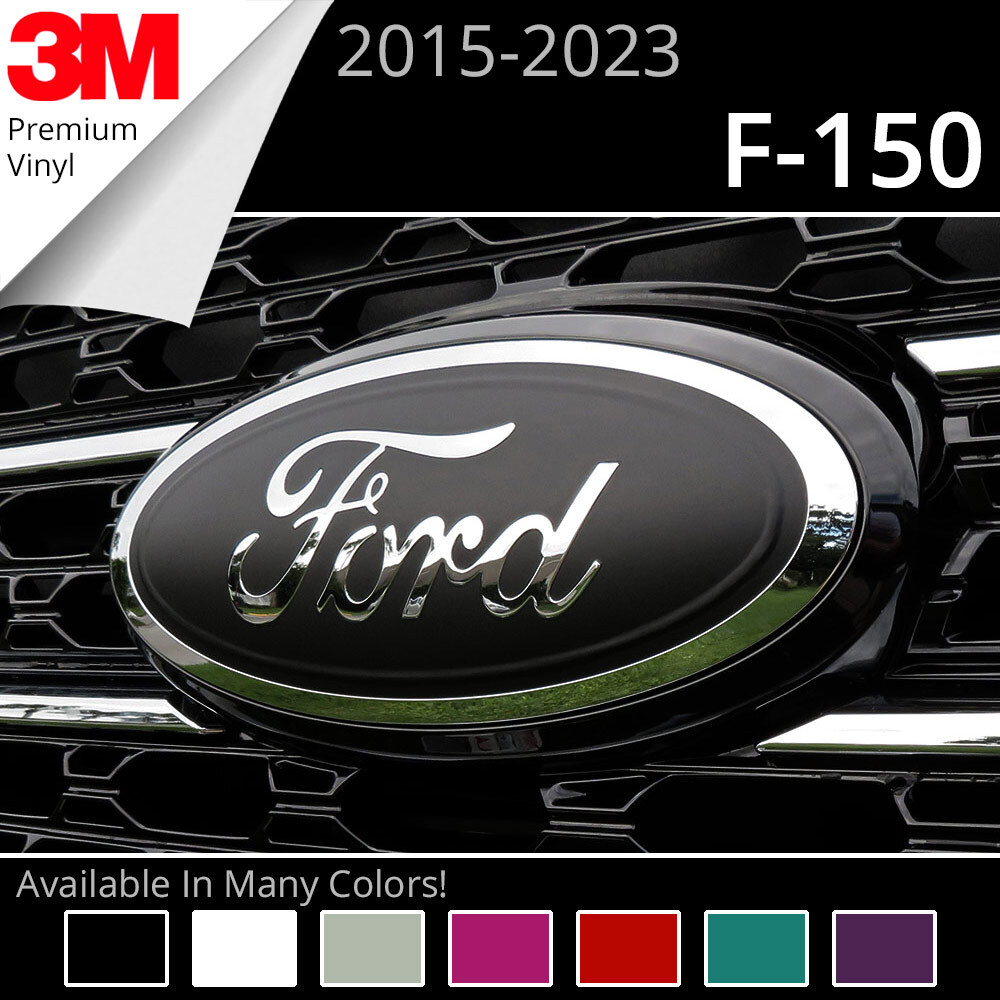 BocaDecals 2015-2023 Ford F150 Emblem Overlay Insert Decals (SET OF 2)