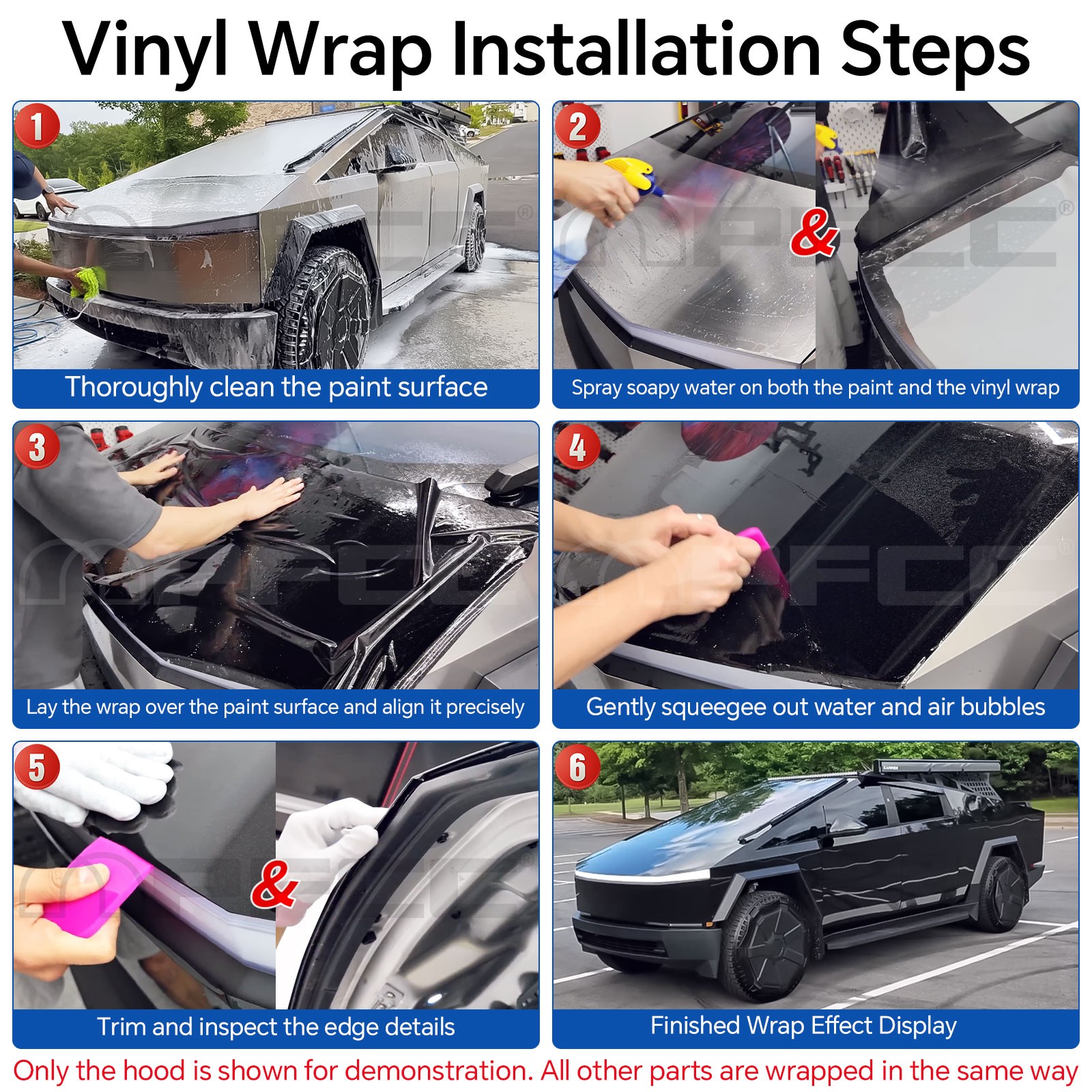 Tesla Cybertruck Full Body DIY PreCut PET Vinyl Wrap Color Matte Jungle Green