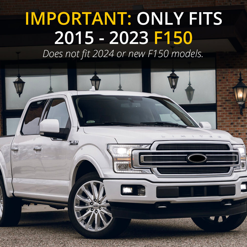 BocaDecals 2015-2023 Ford F150 Emblem Overlay Insert Decals (SET OF 2)