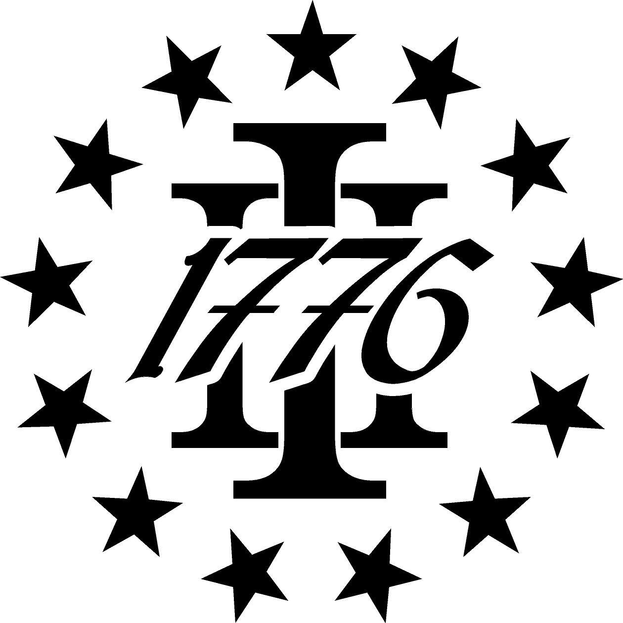 13 Colonies Percenter Logo 1776 Patriot Style 2 Decal Multiple Colors and Sizes