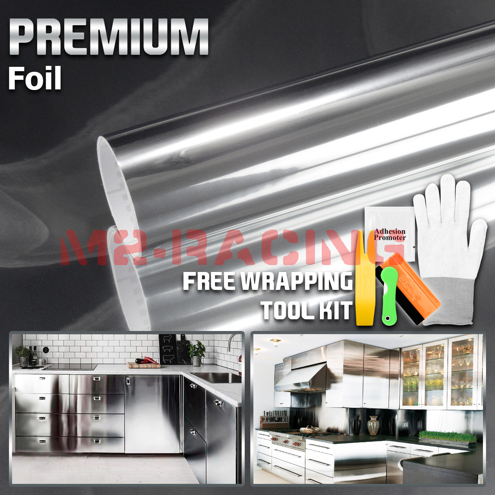 Chrome Silver 8082C Mirror Staging Car Vinyl Wrap Sticker Decal Sheet Film