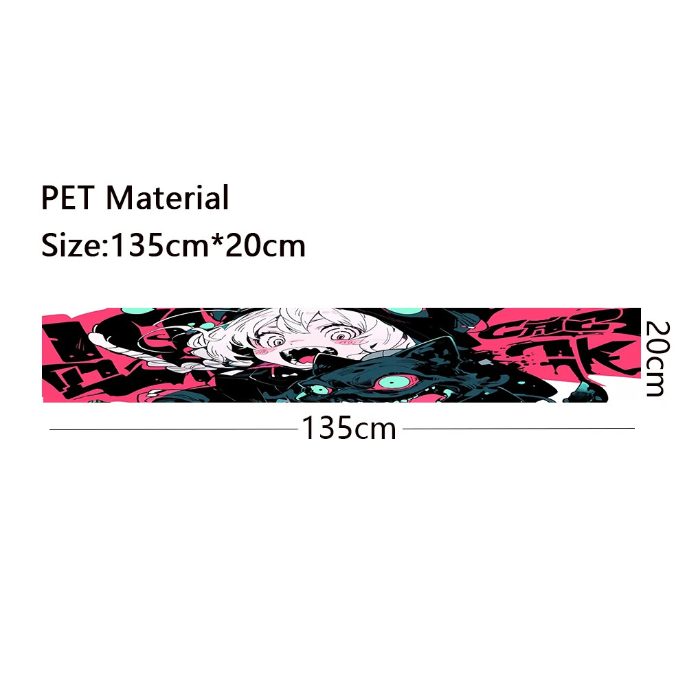 Anime Boy Girl Car Auto Front Windshield Gear Sunshade Decorative Decals