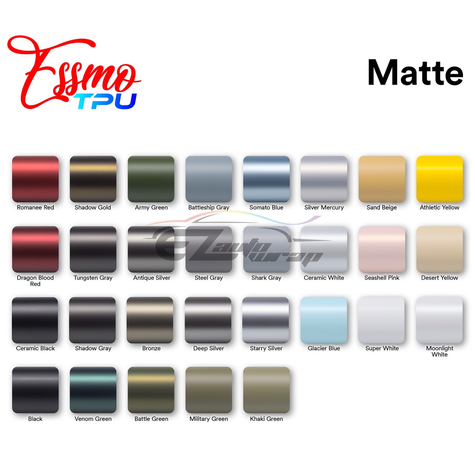 TPU Color Matte Romanee Red PPF Paint Protection Film Dry Wet Apply Vinyl Wrap