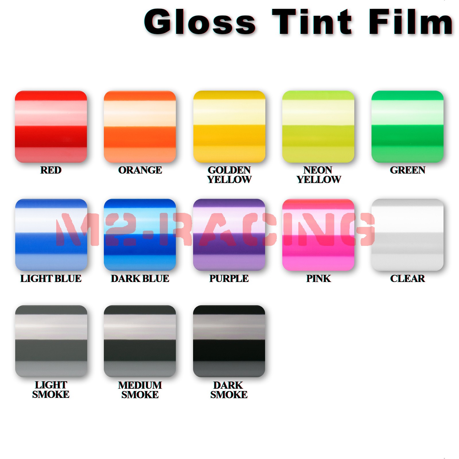 Gloss Clear Headlight Taillight Protective Lights Lamp Car Tint Film Vinyl Sheet