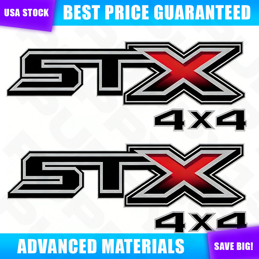 Set of 2 Decal Mods STX 4X4 Decals Stickers For F-150 2019-2020 Side Graphics
