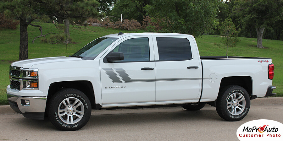 2000-2018 Chevy Silverado Track XL 3M Pro Vinyl Side Door Stripe Decals Graphic
