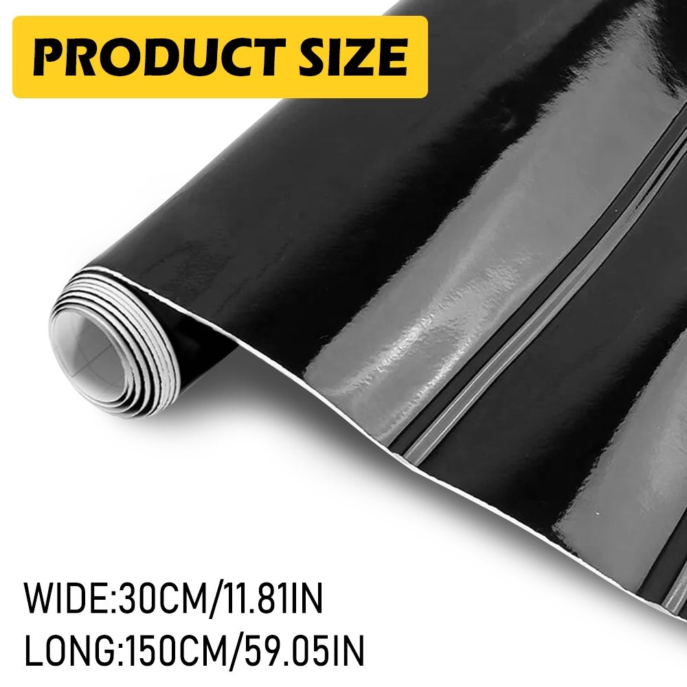 Black High Gloss Car Vinyl Wrap Sheet Film Sticker Air Release Bubble Free