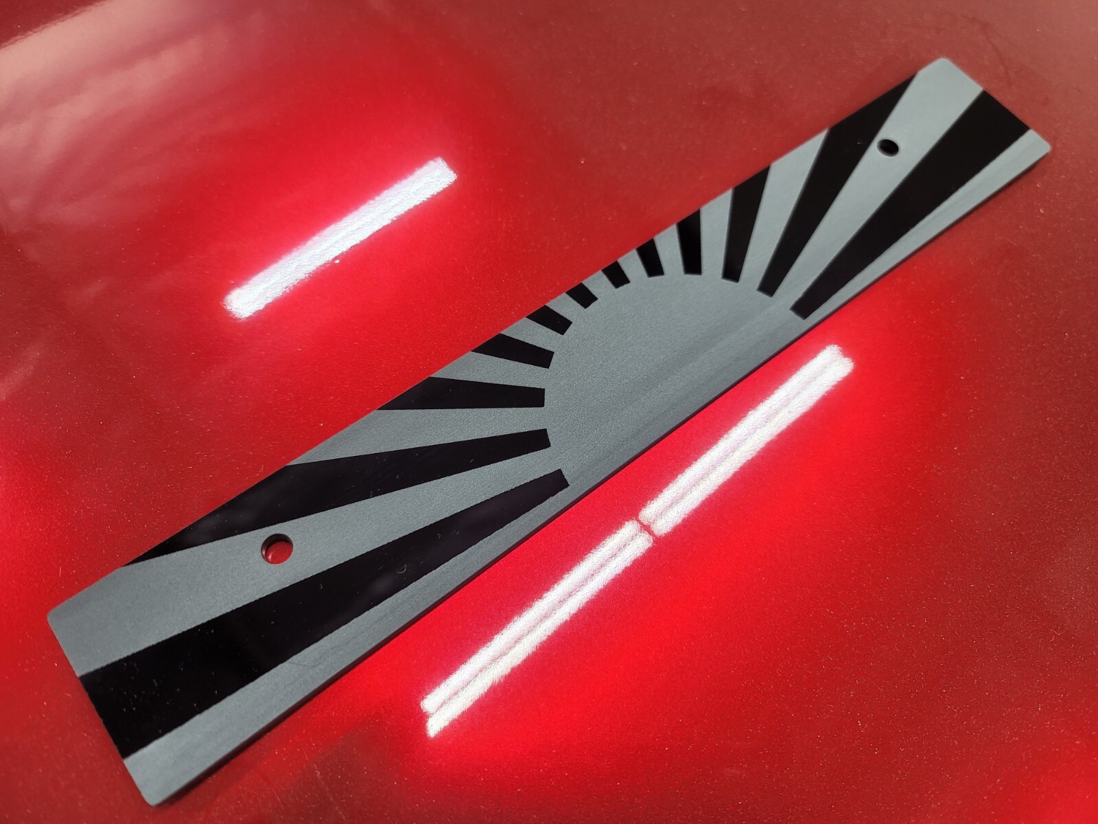 License Plate Delete – Gloss Black Acrylic Engraved Laser WRX (JDM RISING SUN)
