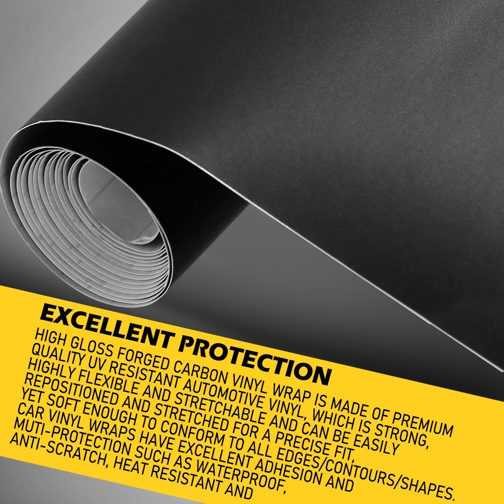 59IN Matte Black 11.8IN Vinyl Wrap Car Roll Sticker Film Decal tools Auto USA