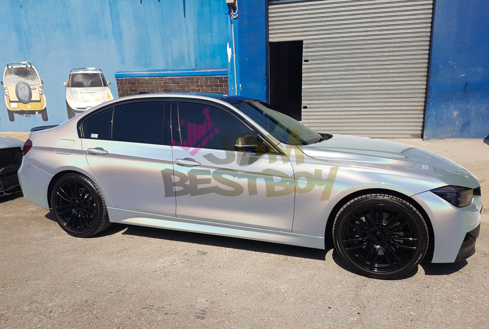 Laser Flip Gloss White Car Auto Sticker Decal Vinyl Wrap Sheet Film Air Release