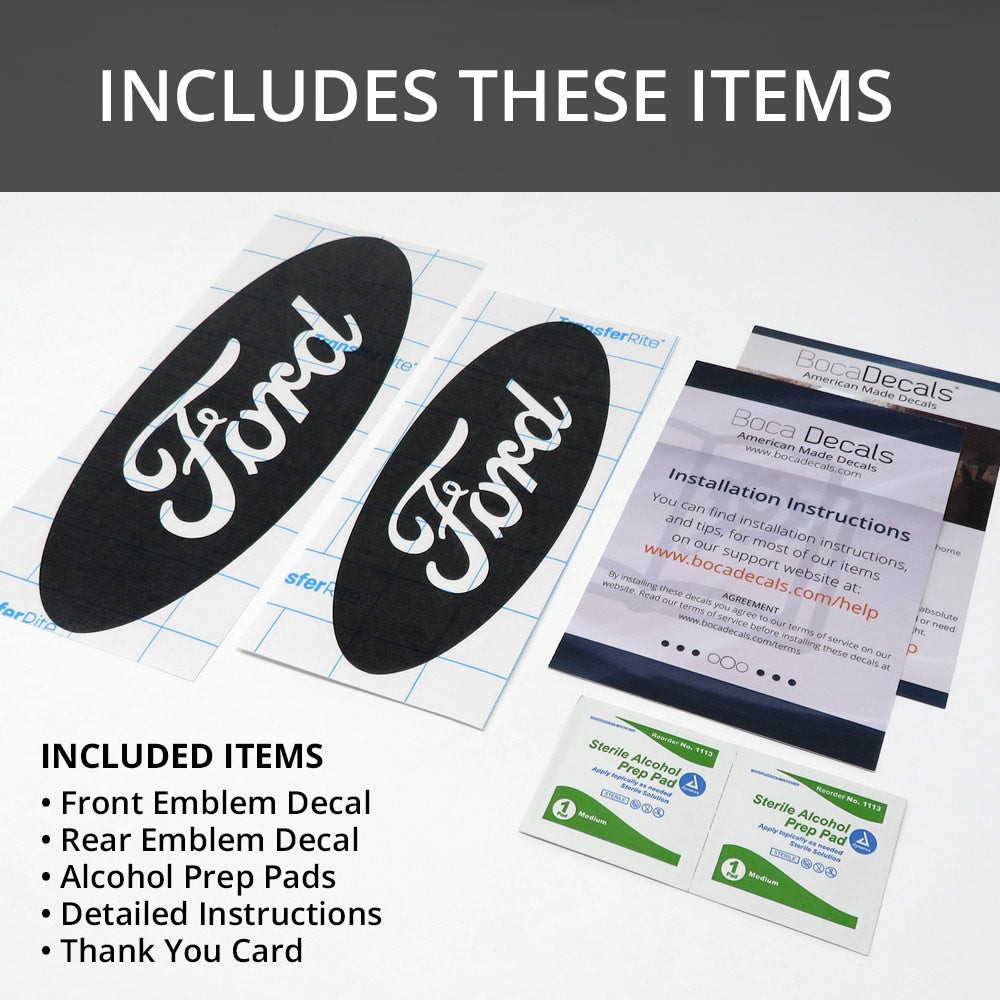 BocaDecals Emblem Overlay Insert Decals For 2025-2026 Ford Expedition (Set of 2)