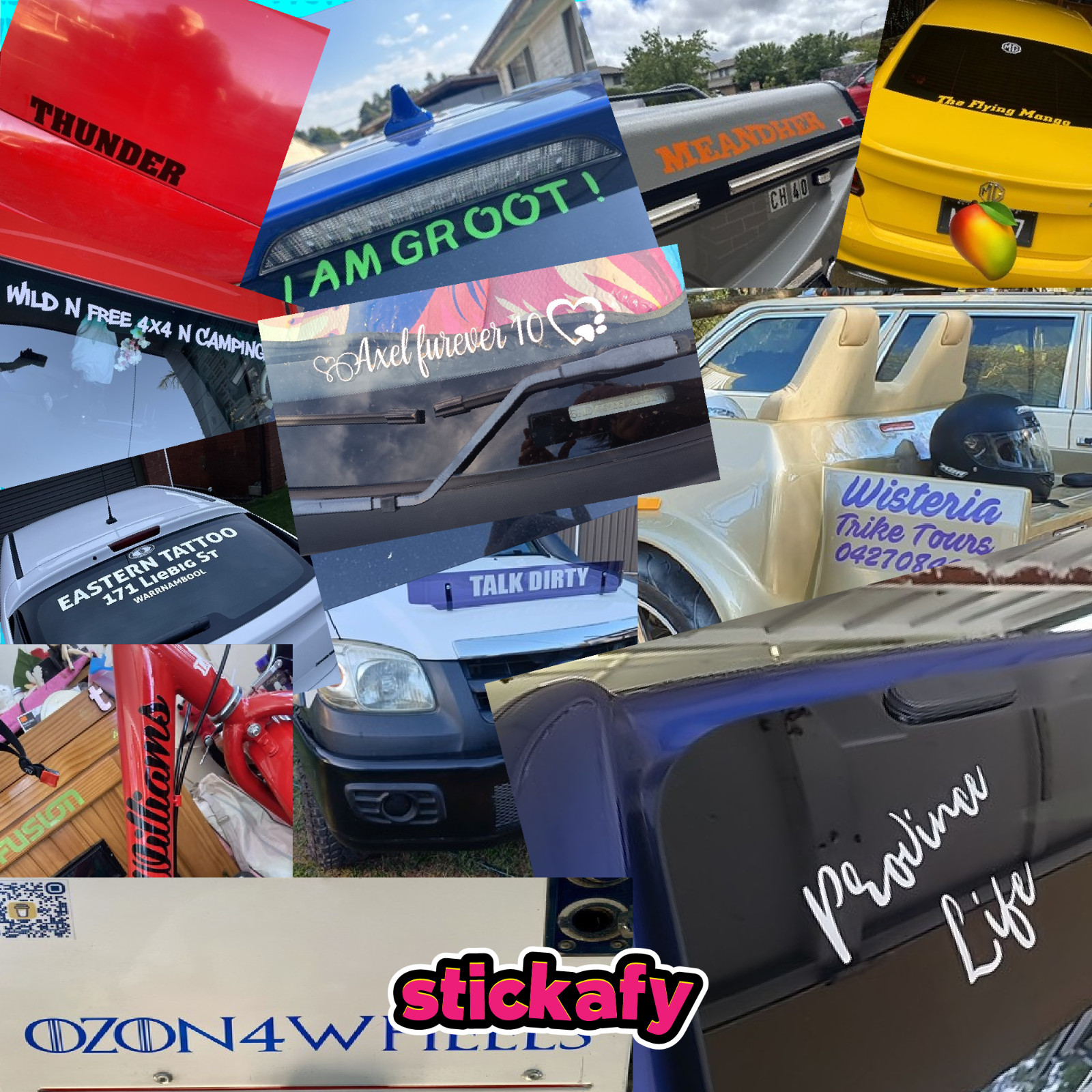 Custom Text Vinyl Sticker 900mm Long | Custom Decal for Windows – Signs – Laptop
