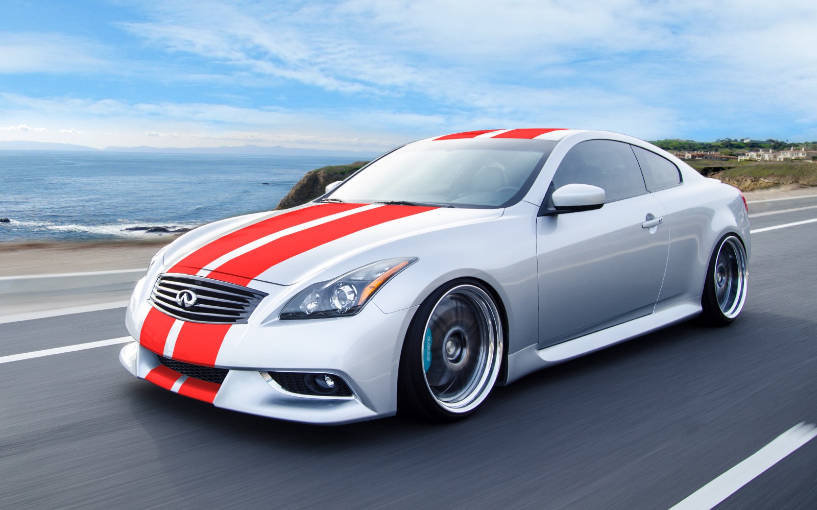 Matte Color Racing Stripes Vinyl Wrap Sticker For Infiniti G37 Stripe 25FT /50FT