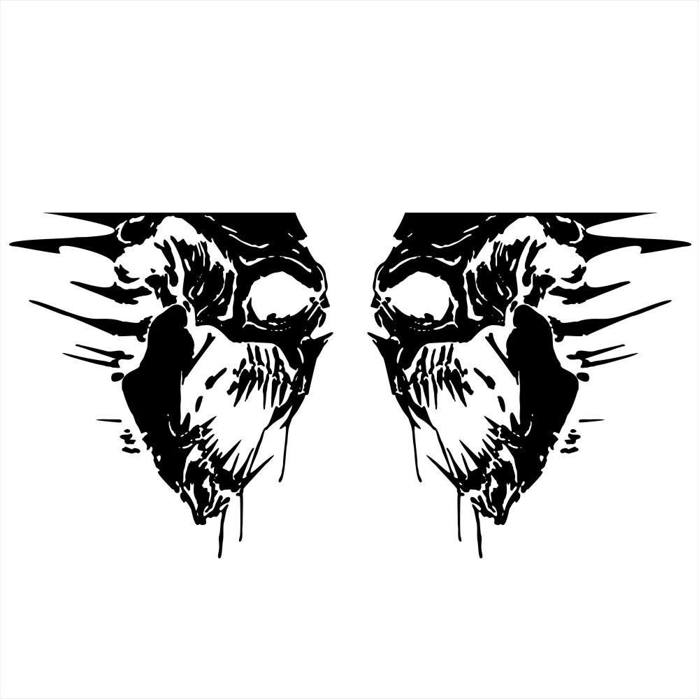 Car Pickup Skull Graphic Sticker Decal Trunk Tailgate Vinyl Decor Accessories x2