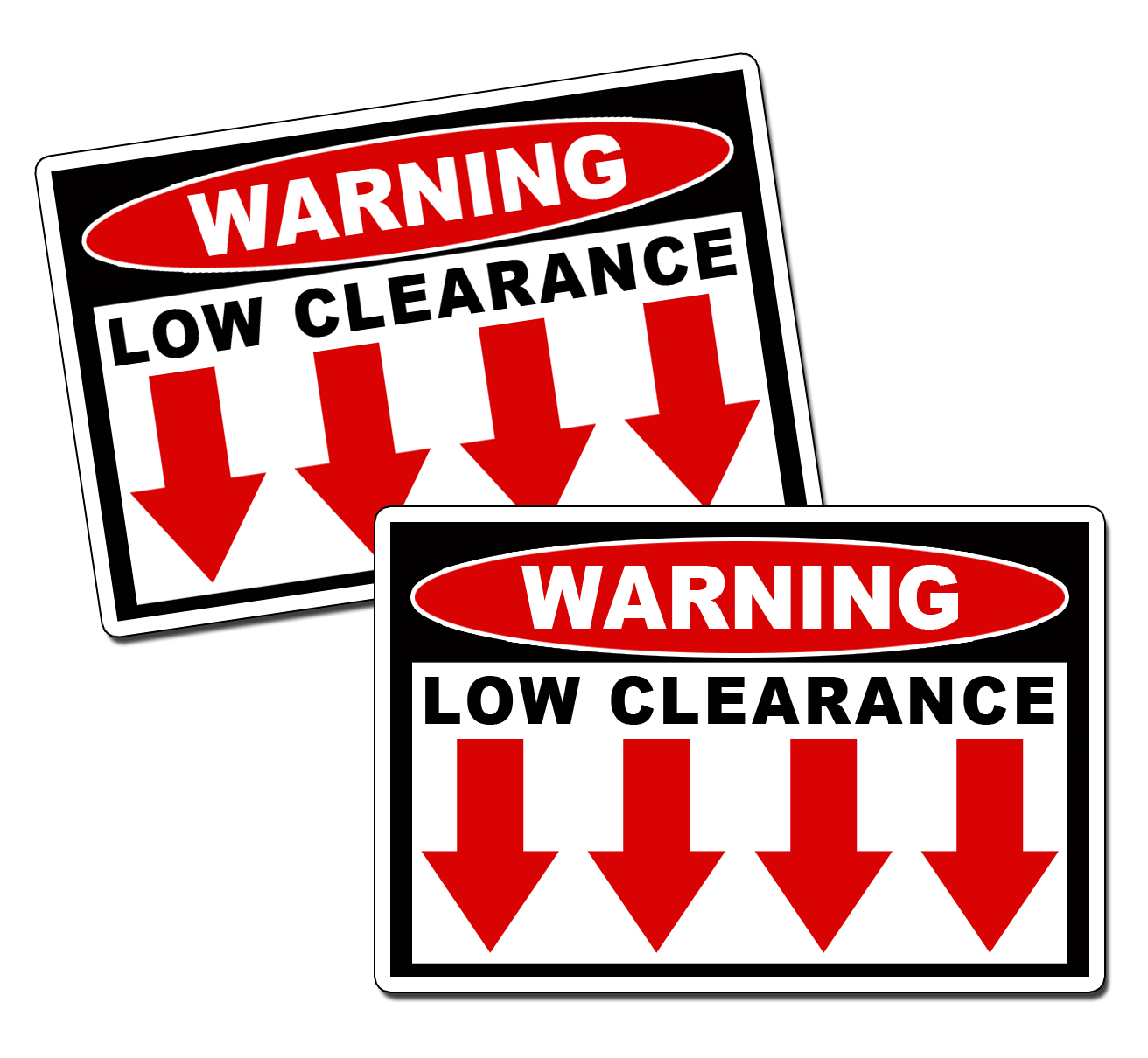 Low Clearance Warning Safety Sticker Rider Mini Truck JDM 4×4 Rack Safe Decal HD