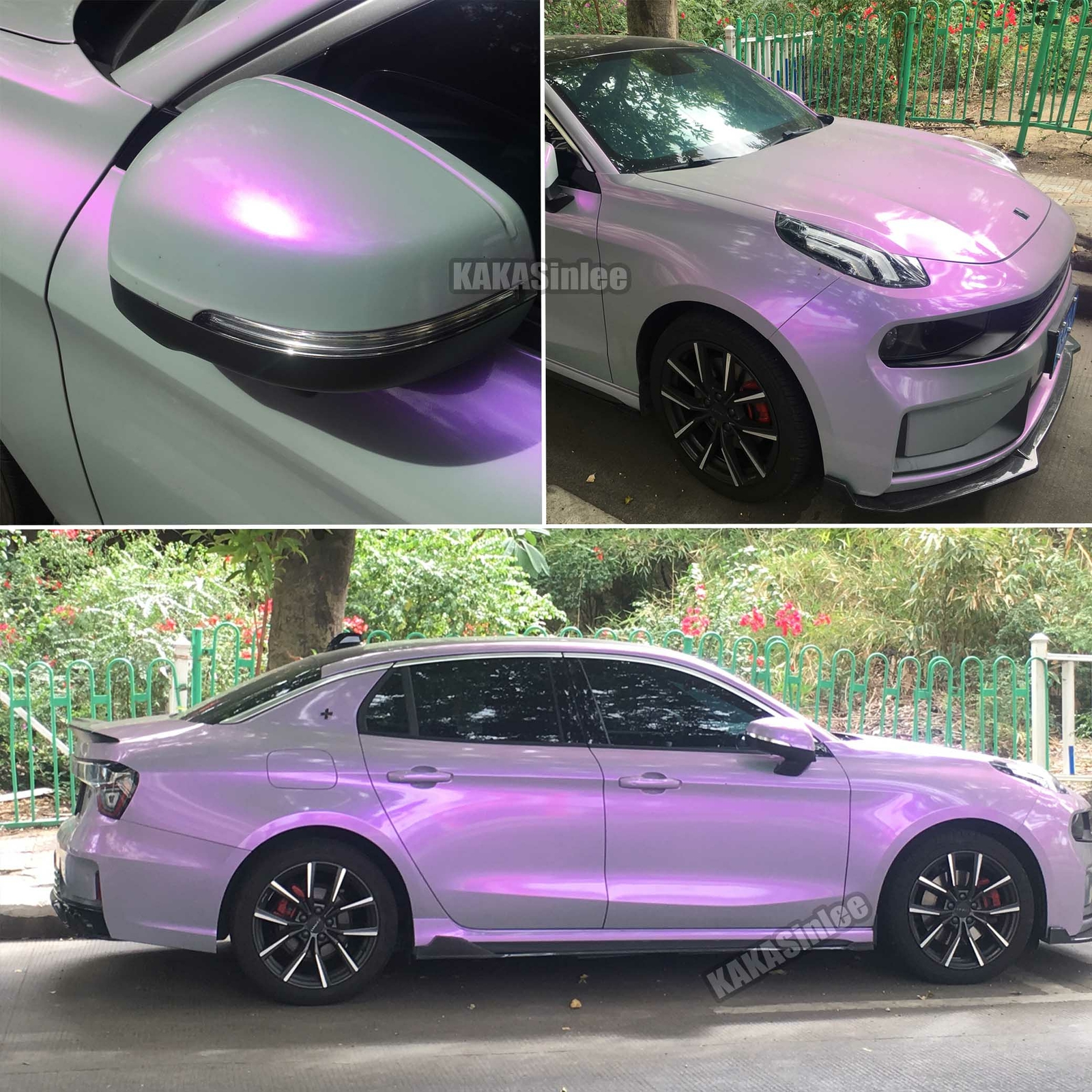 65FT Entire SUV Car Wrap Grey Purple Chameleon Pearl Chrome PVC Vinyl Sticker US