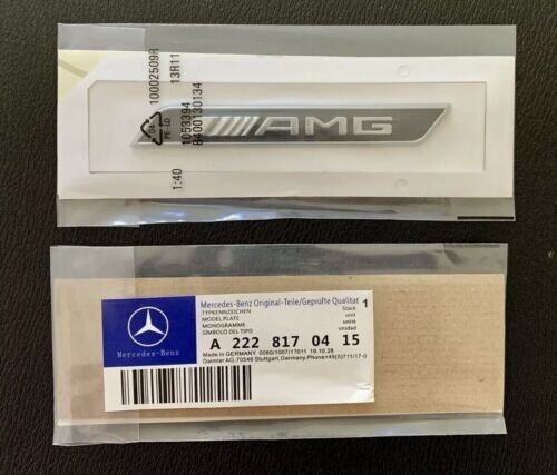 2 x AMG Chrome Side Decal Badge Sticker for Mercedes-Benz AMG Sport