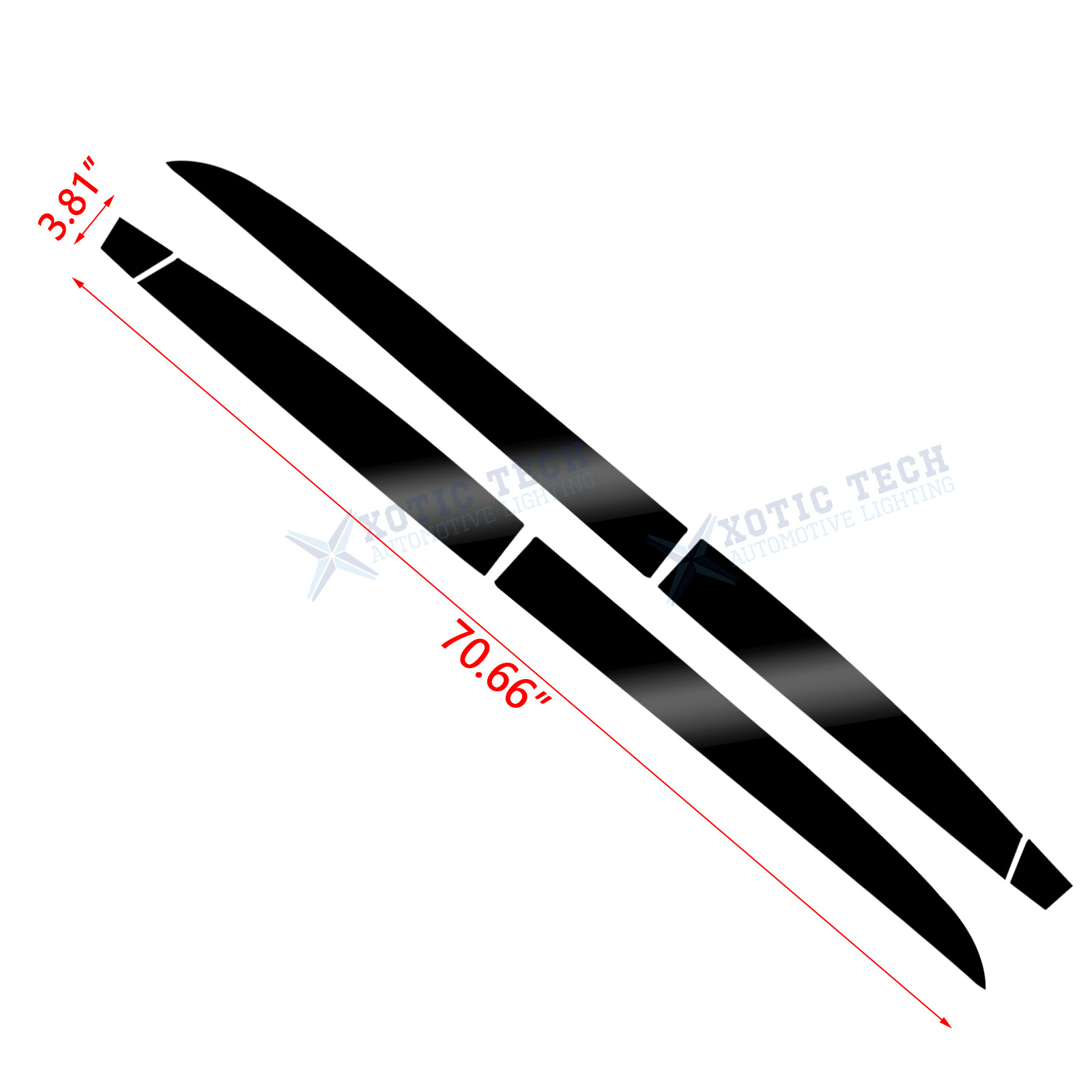 Gloss Black KK Vinyl Pre-Cut Door Side Lower Skirt Trim For Accord 10th 18-21