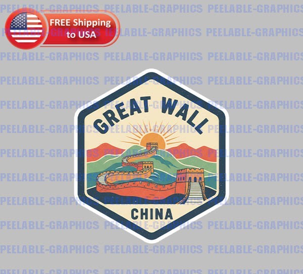 Great Wall of China Country Souvenir Decal Vinyl Sticker Travel Luggage C