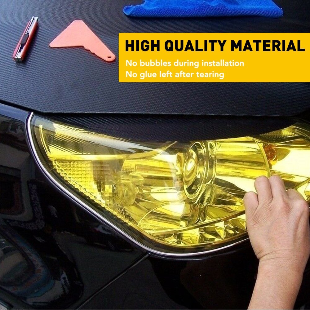 Car Headlight Taillight Fog Light Tint Film Wrap Sticker Protector Accessories