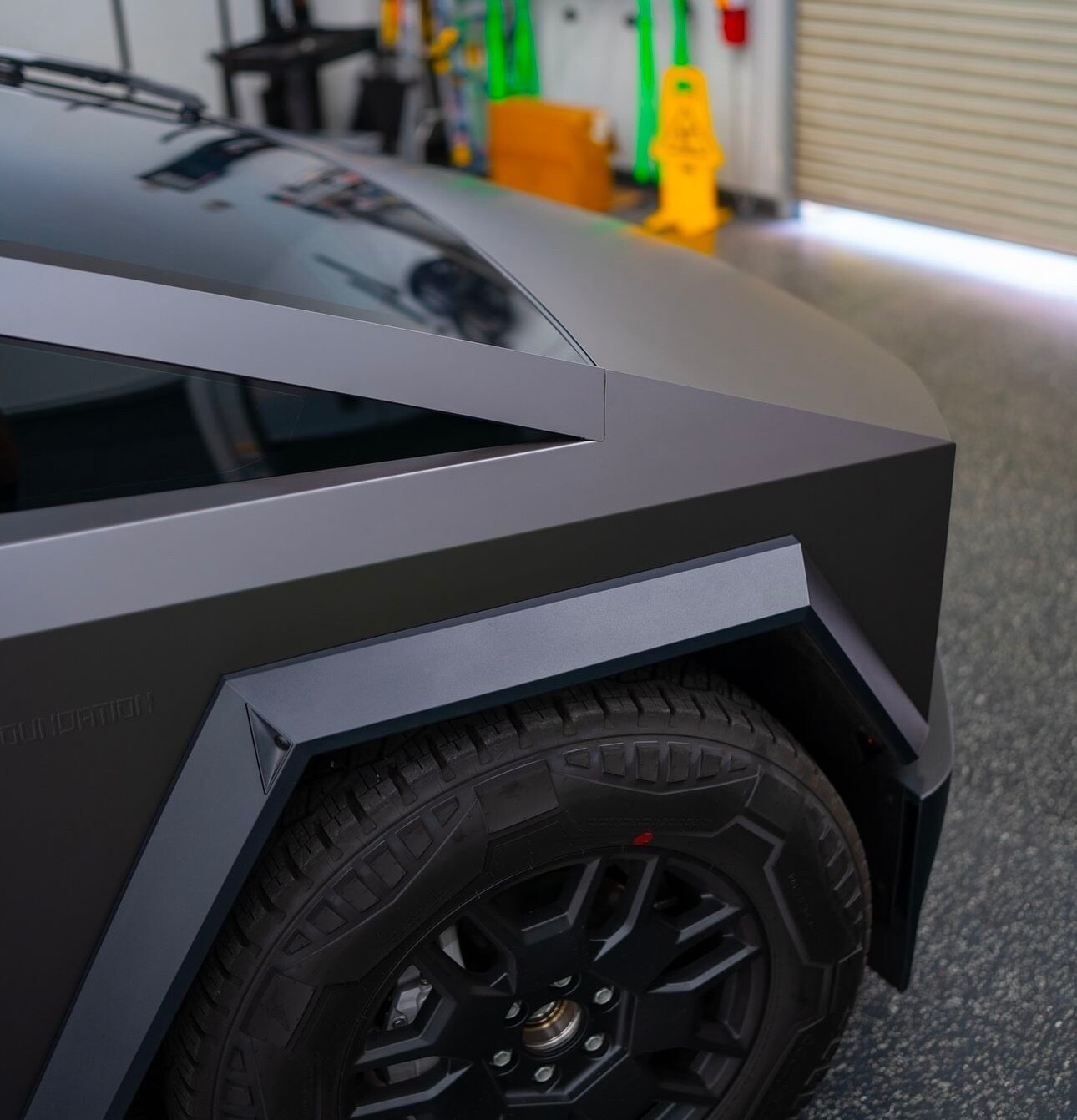 Tesla Cybertruck DIY PET Full Vinyl Wrap Color Change Matte Ghost Metallic Black