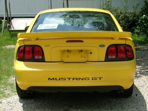 1994 1995 1996 1997 1998 Ford Mustang rear bumper insert letters vinyl gt and V6