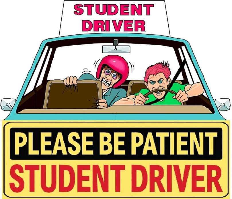 Student Driver-3 Stickers- Car Signs Please Be Patient-Car Bumper Sticker Decal