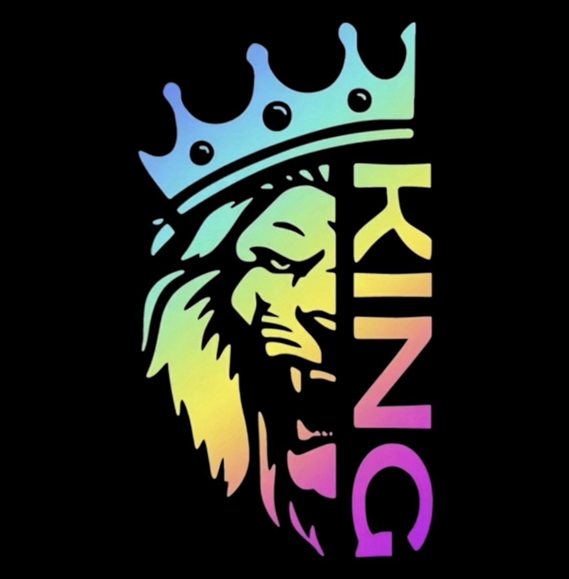 LION CROWN KING 8” INCH VINYL DECAL MULTICOLOR PVC STICKER 1 PC