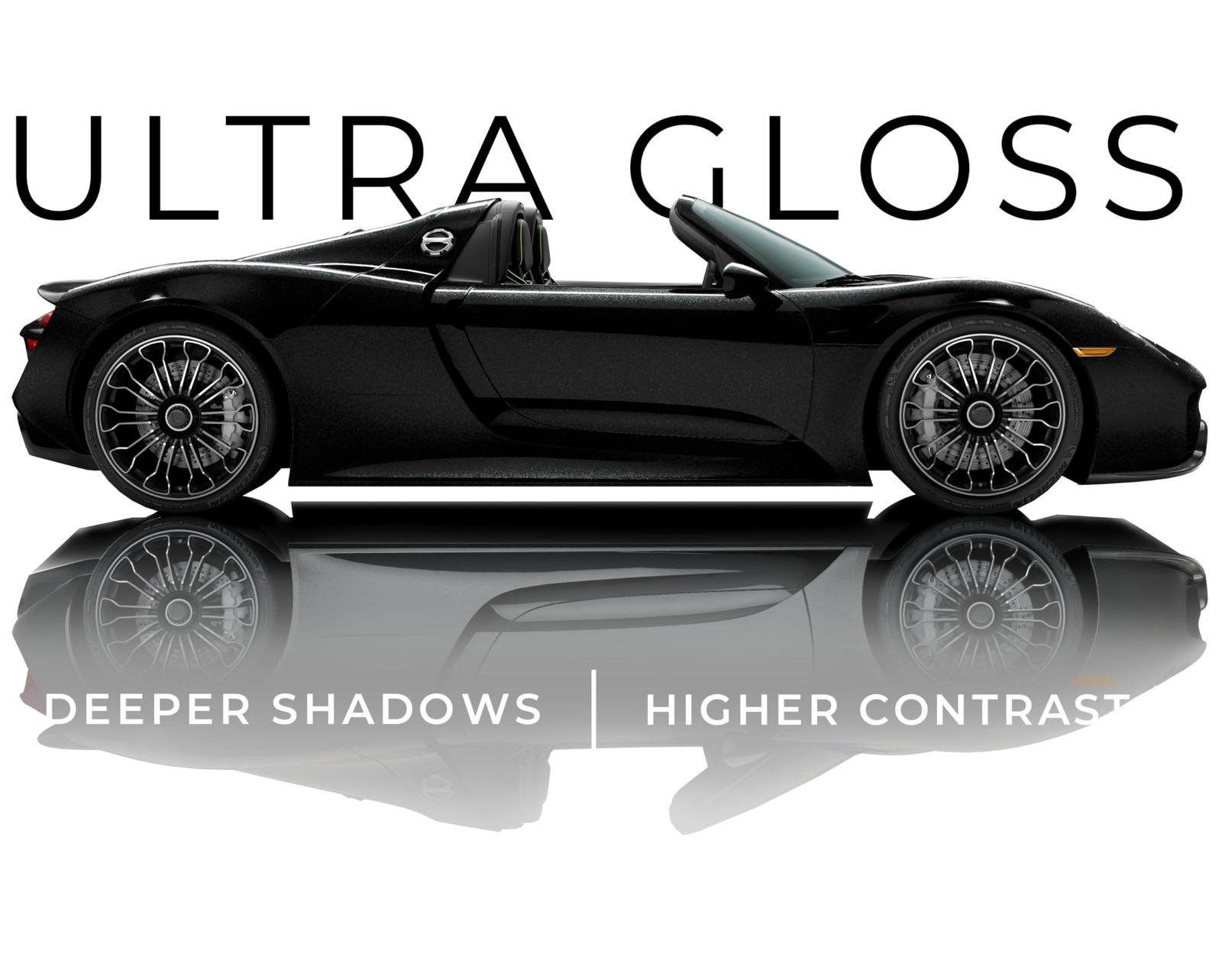 VViViD+ Ultra Gloss Black Metallic Diamond Crystal Vinyl Car 1ft x 5ft,