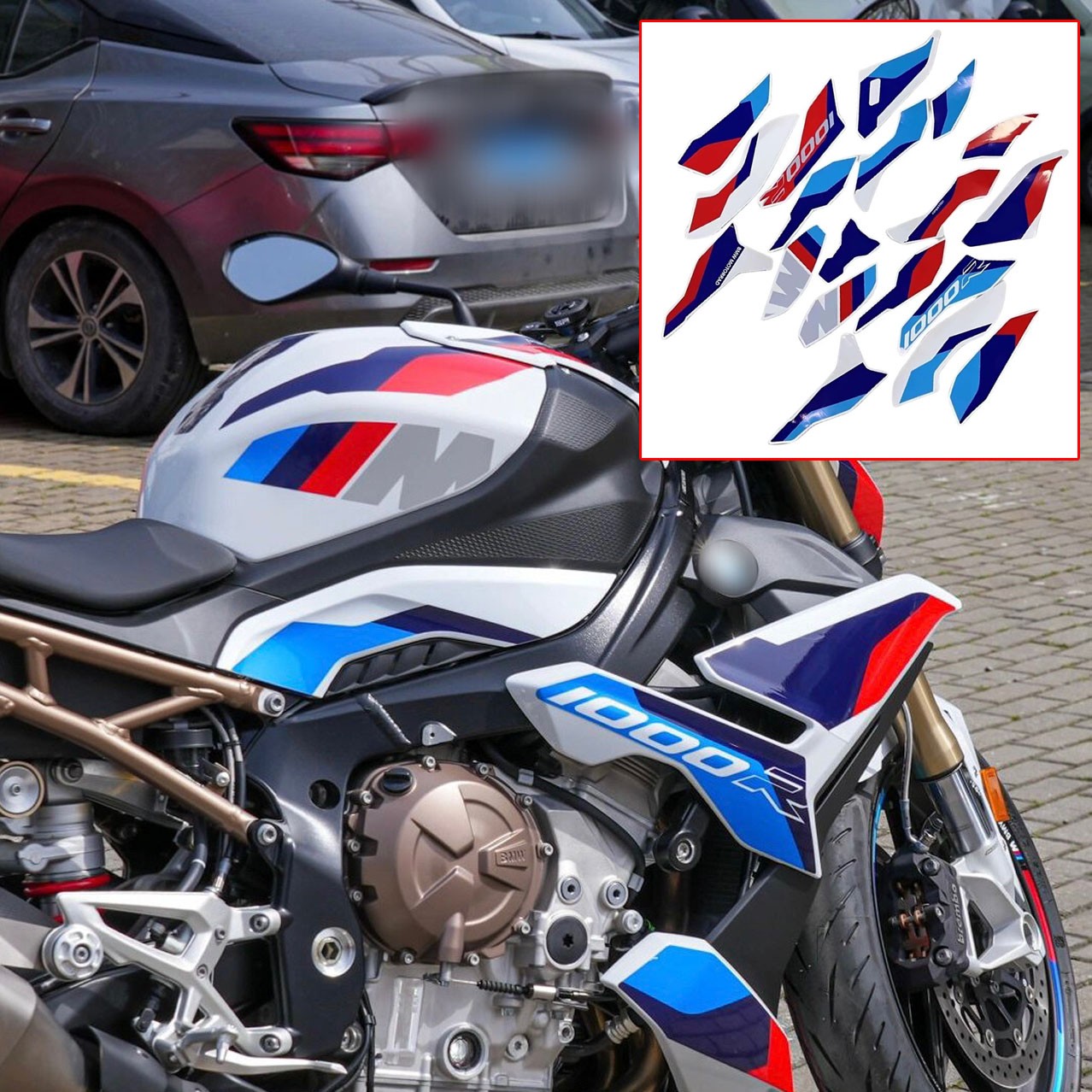 For BMW M1000R S1000R 2021-2023 Body Fairing Sticker Decals Full Set