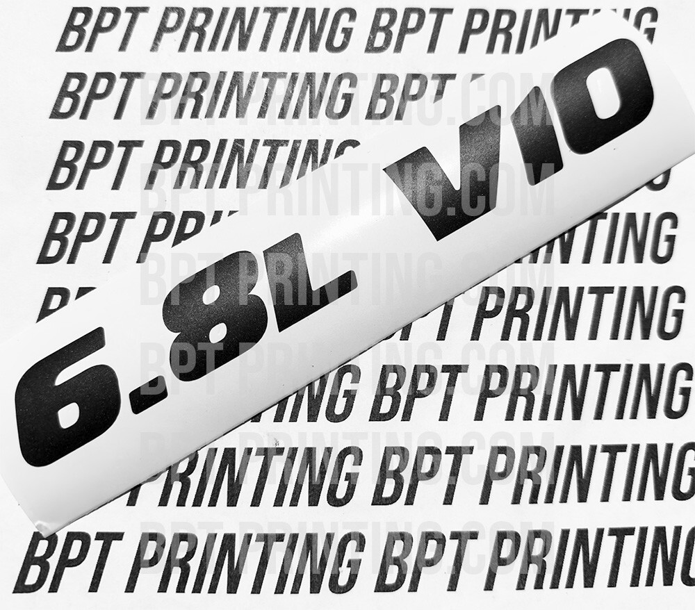 2x 6.8L V10 Vinyl Decal Exterior Matte Black