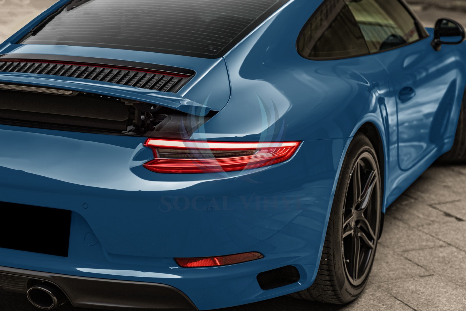 ESSMO PET Super Gloss Azure Blue Car Vehicle Vinyl Wrap Decal Sheet Like Paint