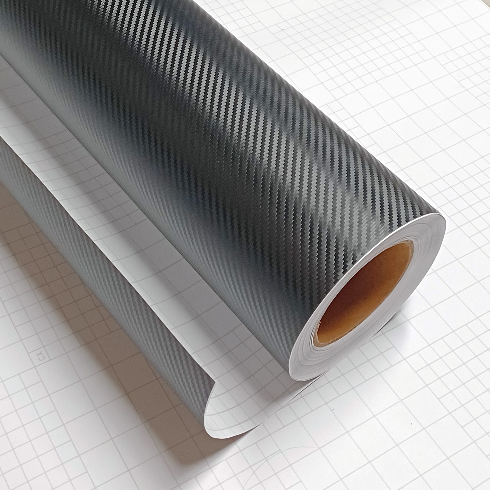 3D Black Carbon Fiber Vinyl Bubble Car Wrap 12″ x 60″ / 1 FT x 5 FT,