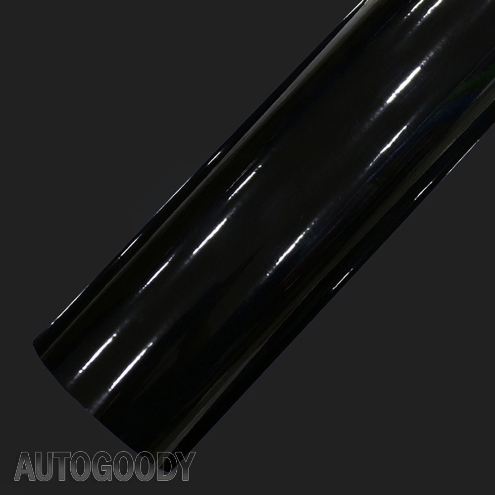 12″ x 60″ Gloss Black Vinyl Film Wrap Sticker Decal Air Bubble Free 1ft x 5ft