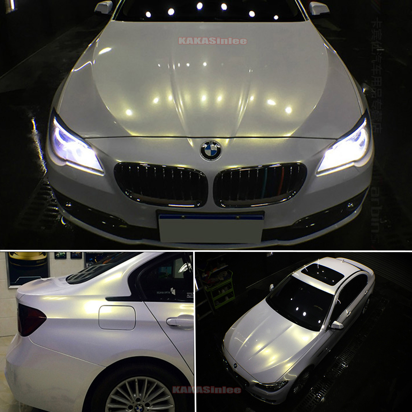 50FT Full Auto Wrap Chameleon Flat Beige Gold Metal Chrome Vinyl Hood Sticker US