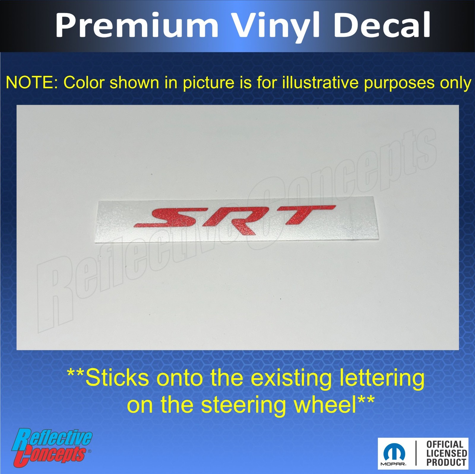 SRT Steering Wheel Lettering Overlay Decal – Grand Cherokee SRT