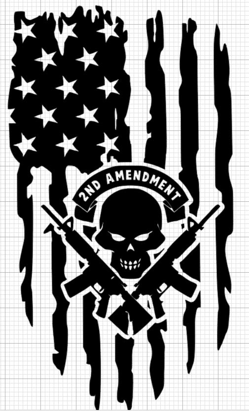 2nd Amendment Distressed Flag – Decal