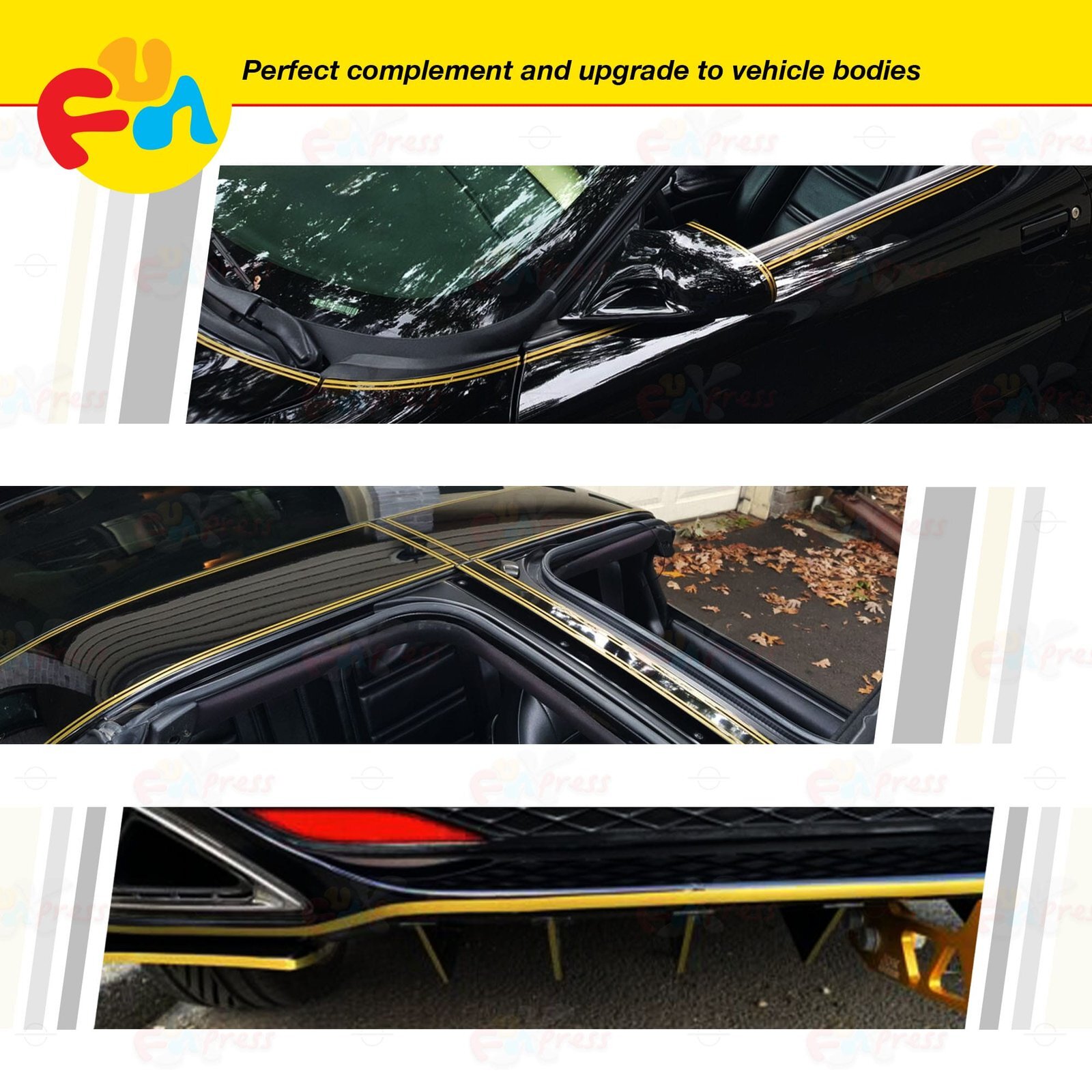 MATTE GOLD 8″ PIN STRIPE Car Model Motorcycle Decal TAPE Vinyl Sticker 203mm