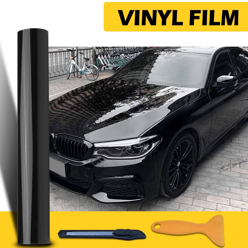 59inches High Quality Gloss Black Wrap Car Sticker Film Vinyl Decal Bubble Free