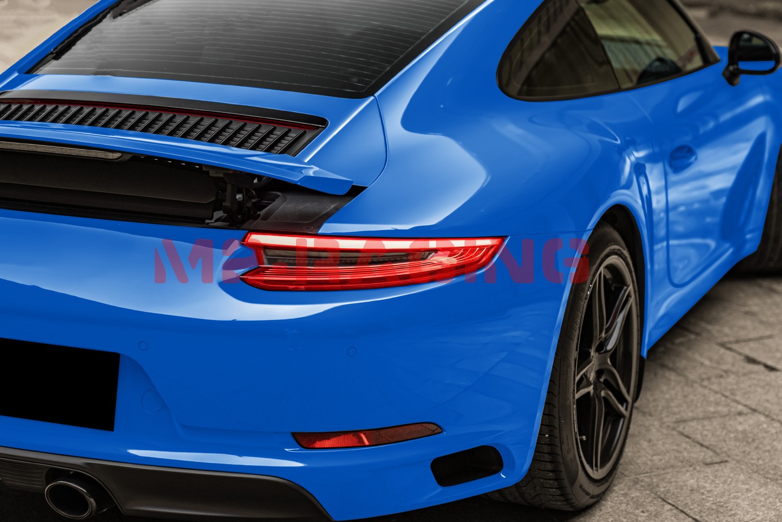 High Gloss Sapphire Blue Car Vinyl Wrap Sticker Decal Sheet Film DIY Air Release