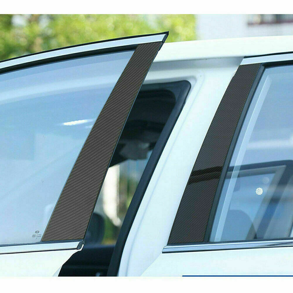 Carbon Fiber Door Window Pillar Post Cover Trim Decal For Honda Civic 10th 16-21
