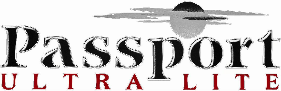 “PASSPORT Ultra Light” RV LOGO 3D Black RED decal Graphic 33″x8.5″